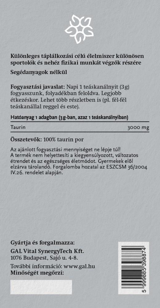 GAL Taurin por utántöltő 500g összetevők