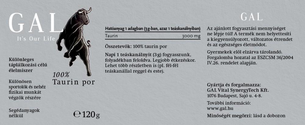 GAL Taurin por összetevők